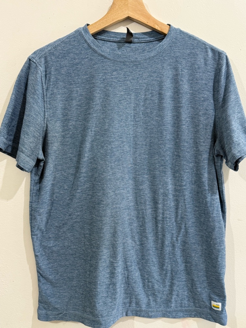 Vuori Blue Heather Crew Neck Short Sleeve Tee